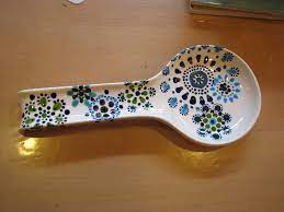 Keep stove tops and counters clean with tumbleweed corelle calloway spoon rest with green leaf design. Ceramics In The City Photos Pottery Painting Designs Pottery Shop Pottery Painting