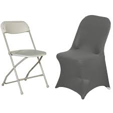 100pcs white spandex chair covers for wedding banquet party ceremony use for. Spandex Folding Chair Cover Wedding Party Decorations Charcoal Grey Leilaniwholesale