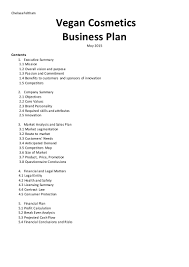 In building a pathway to profit you need to consider. Unit 2 Business Plan Vegan Cosmetics