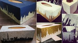 Diy Glitter Design Tissue Box Tissue Boxes Box Covers Diy Glitter Diy