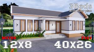 See what pro services can do for you! Luxury House Plans 12x8 Meters 40x26 Feet 3 Beds Pro Home Decors