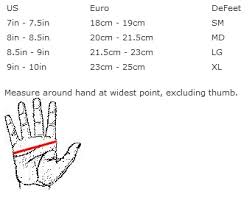 defeet glove sizing modern bike