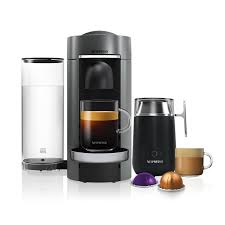 Vertuoplus coffee makers use a patented extraction technology developed by см. Nespresso Vertuo Plus Deluxe Titan Flat Top Coffee Machine Barista Frother 7630054492822 Ebay