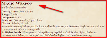 I thought you get the blessed title before the blade's name. Magic Weapon 5e Spell In Dnd D D 5e Character Sheets