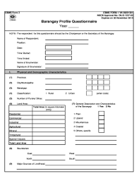 Survey Questionnaire Sample For Barangay Survey