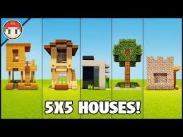 5 Minecraft 5x5 Houses Easy Tutorial You Can Build Youtube Easy Minecraft Houses Cool Minecraft Houses Minecraft Designs