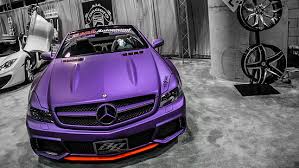 We completely transformed this 2018 mercedes benz c63s amg using the always beautiful avery dennison sw900 matte metallic purple. Hd Wallpaper Matte Purple Mercedes Benz Car Tuning Convertible Drives Sl65 Wallpaper Flare
