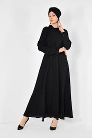 Yakasi Ve Kollari Firfirli Kadin Tesettur Sifon Elbise Alvina Sifon Elbise Elbise The Dress