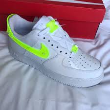 Black And Lime Green Air Force 1 Neon Lights Air Force 1 Custom Shoes Fashion Shoes Online Nike Shoes Air Force Online Shopping Shoes