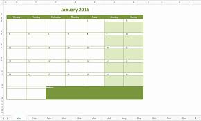Monthly Schedule Template Excel New Monthly Calendar 2016 Excel Monthly Schedule Template Excel Calendar Excel Calendar Template