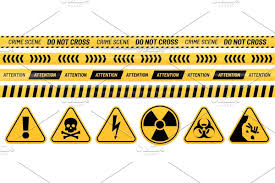 Black And Yellow Signs From Around The World Danger Ribbon And Sign Attention In 2020 Ribbon Signs Dangerous