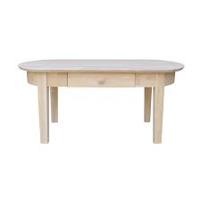 We offer solid metal tables, or a combination of metal frame, legs and solid wood tops. International Concepts Unfinished Phillips Oval Coffee Table Ot 5c