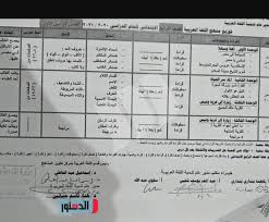 توزيع منهج اللغة العربية للمرحلة الابتدائية 2021