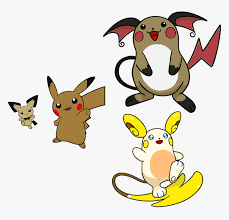 Don't be fooled by their soft fuzzy exteriors and happy smiles, these rodents can and will pack an electrifying punch. Pichu Pikachu Raichu By High Jump Pichu Pikachu Raichu Alolan Raichu Hd Png Download Kindpng