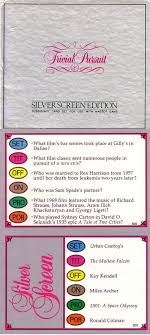 The trivia (singular trivium) are three lower artes liberales: Trivial Pursuit Silver Screen Edition Question Cards Card Set Trivial Pursuit