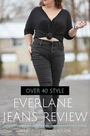 ﻿ find your jeans size without trying them on. An Honest Everlane Jeans Review By A Size 14 5 3 Mom Over 40 How Do These Jeans Work On A Petite Curvy Everlane Jeans Fashion For Petite Women Everlane Denim