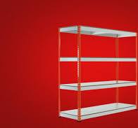 Red Rivet Long Span Shelving - 1830mm / 915mm / 305mm / 3-shelves-default