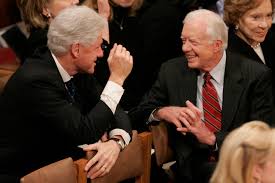 Former president jimmy carter and his wife rosalynn were spotted at the atlanta hawks game on valentine's day and warmed hearts when they were featured on the kiss cam. Carter And Clinton Congratulate Biden Harris On Momentous Victory
