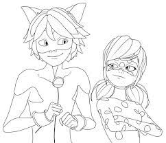 print miraculous ladybug and cat noir very happy coloring pages e1549302190214 coloriage chat de tigre daniel
