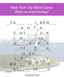 Check spelling or type a new query. New York City Word Game Picture Logic Puzzle Brainfans