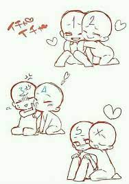 Pin Oleh Faride Athie Di Chibi Menggambar Dasar Menggambar Pose Referensi Pose Anime Chibi couple pose reference | chibi couple base. menggambar pose