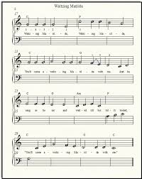Free Popular Sheet Music Waltzing Matilda For Beginner Piano Solo Or Duets