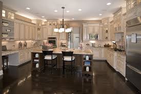 Dream Kitchen Almond Cream Kitchen Cabinets With Chocolate Pin Glaze Dark Contrasting Isl Cream Colored Kitchen Cabinets Cream Kitchen Cabinets Dream Kitchen
