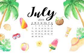 Cute July 2019 Calendar Wallpaper Calendar Wallpaper Floral Background Calendar