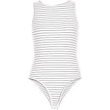 Black And White Striped Bodysuit Outfits New Look White Ribbed Stripe Bodysuit Striped Bodysuit New Look Clothes Design