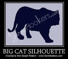 Big Cat Silhouette Chart Pattern By Yarnhookers Com
