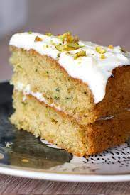 Courgette Cake With Cream Cheese Frosting Recipe Michiel S Kitchen Recipe Pistachio Recipes Cake Cake Recipes