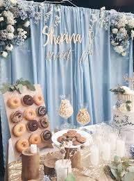 Elegant Blue And White Dessert Table White Dessert Tables Christening Dessert Table Bridal Shower Desserts Table