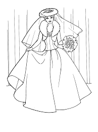 Desenhos para colorir vestidos de noivas. Desenho De Barbie Vestido De Noiva Para Colorir Tudodesenhos