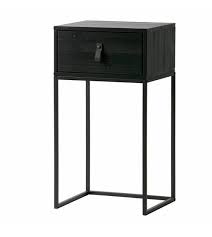Nachttisch Zola Schwarz Holz Metall 40x35x74cm Lefliving De In 2020 Beistelltische Wohnzimmer Nachttisch Selber Bauen Nachttisch