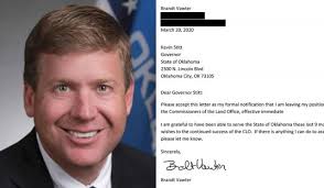 Brandt Vawter Leaves Commissioners Of The Land Office In 2020 School Fund Resignation Letter Journal Record
