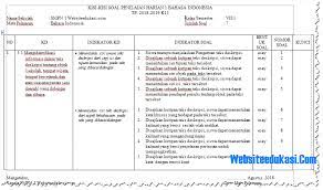 Bagi bapak dan ibu yang pada ketika ini sedang mencari referensi soal untuk acara evaluasi harian dan tengah semester bahasa indonesia, soal yang admin bagikan lengkap dengan. Kisi Kisi Ph Bahasa Indonesia Kelas 7 Semester 1 K13 Tahun 2018 2019 Websiteedukasi Com