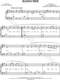 Leroy Anderson Sleigh Ride Sheet Music Easy Piano In G Major Download Print Easy Piano Sheet Music Learn Piano