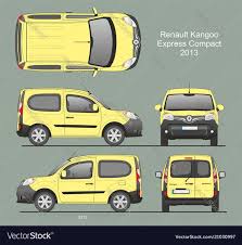 Renault Kangoo Express Compact Combi Van 2013 Vector Image On Vectorstock Renault Kangoo Renault Kangoo Express Renault