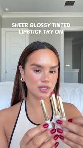 Sheer, tinted kissable glossy colors! ✨ @Ravie Beauty by @Allie Glines  #lipswatches #tintedlip #glossylip #sheerlipstick