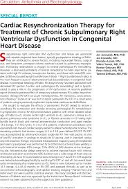 Heart failure 2019 annual congress of the heart failure association of the esc. Cardiac Resynchronization Therapy For Treatment Of Chronic Subpulmonary Right Ventricular Dysfunction In Congenital Heart Disease Circulation Arrhythmia And Electrophysiology