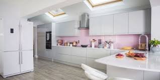 Add some copper kitchen accessories. Pink Grey And Copper Colours Gives This Kitchen Makeover An Elegant Touch