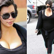 Kim Kardashian's boobs spill out of gym gear - Mirror Online