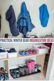 How To Practically Organize Your Family S Winter Gear From Hats Mittens And Glove Winter Gear Organization Pants Organization Organize Winter Hats And Gloves