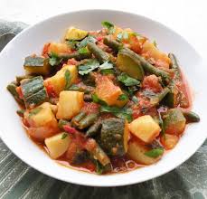 Greek Potato Stew With Zucchini And Green Beans Vegkitchen Com Stewed Potatoes Greek Potatoes Greek Cooking