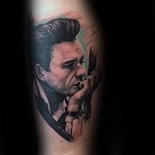 Part rockabilly rebel, part campfire storyteller, part outlaw in black, his hearty baritone has remained the essence of country music. 50 Johnny Cash Tattoo Designs For Men Musician Ink Ideas
