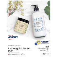 50 rectangle labels per a4 sheet, 35 mm x 21 mm. Amazon Com Avery Printable Blank Rectangle Labels 2 X 3 Glossy Crystal Clear 80 Customizable Labels 22822 All Purpose Labels Office Products