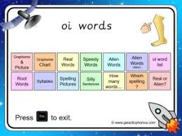 An exercise to practise the sh, ch, th, ph and wh digraphs with young learners. Oi Phonics Worksheets And Games Galactic Phonics