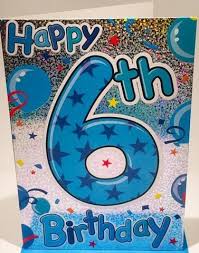 6th Birthday Wishes For 6 Year Old Boy Happy 6th Birthday Card For A Boy 7 5 X 5 25 Inches Herbysgifts Com Happy 6th Birthday Happy Birthday Boy 6th Birthday Boys