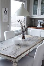 Black And White Farmhouse Kitchen Table White Rustic Kitchen Table But Maybe With Antiqued Black Modernhomedecorkitchen Rustic Kitchen Tables Dining Room Small Rustic Dining Table
