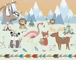 Klaus Animal Reservation 9 8 L X 94 W 6 Panel Wall Mural Mural Wallpaper Animal Mural Wall Murals